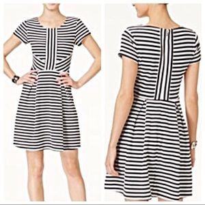 CeCe Anthropologie Fit & Flare Black & White dress
